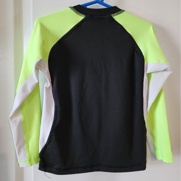 4/5 xs Wonder Nation black green and white rashguard swimshirt Vacation Summer - Picture 15 of 15